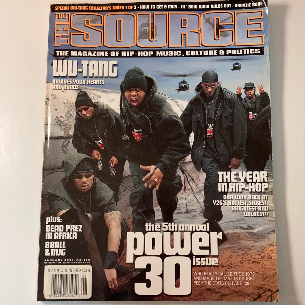 The Source Magazine January 2001 Issue #136 Wu-Tang 5th Annual Power 30 Issue